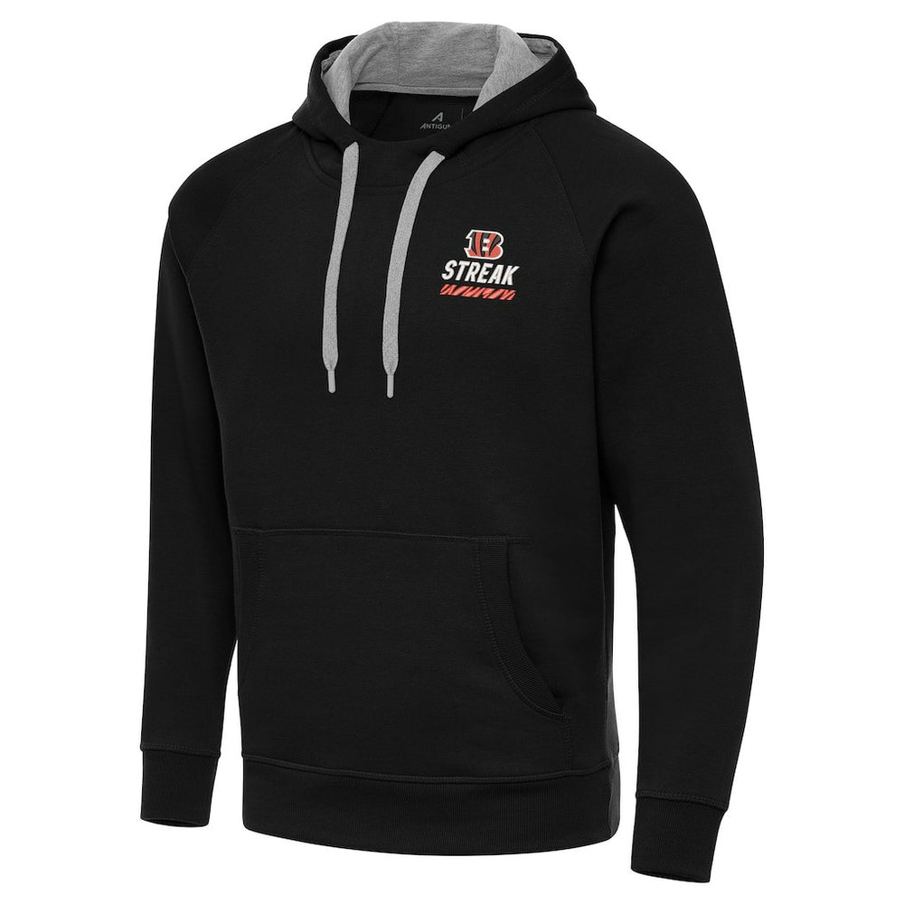 Cincinnati Bengals  Antigua Streak Victory Pullover Hoodie