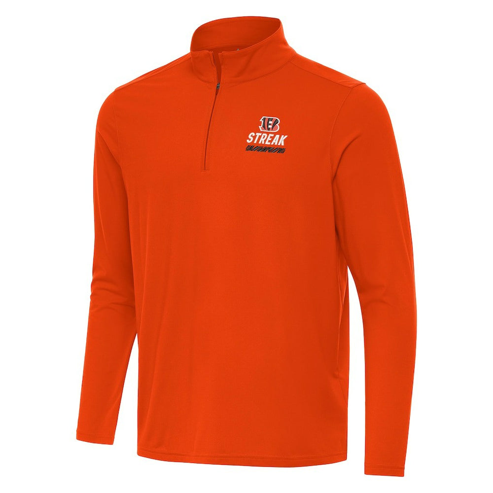 Cincinnati Bengals  Antigua Streak Intent Quarter-Zip Sweatshirt