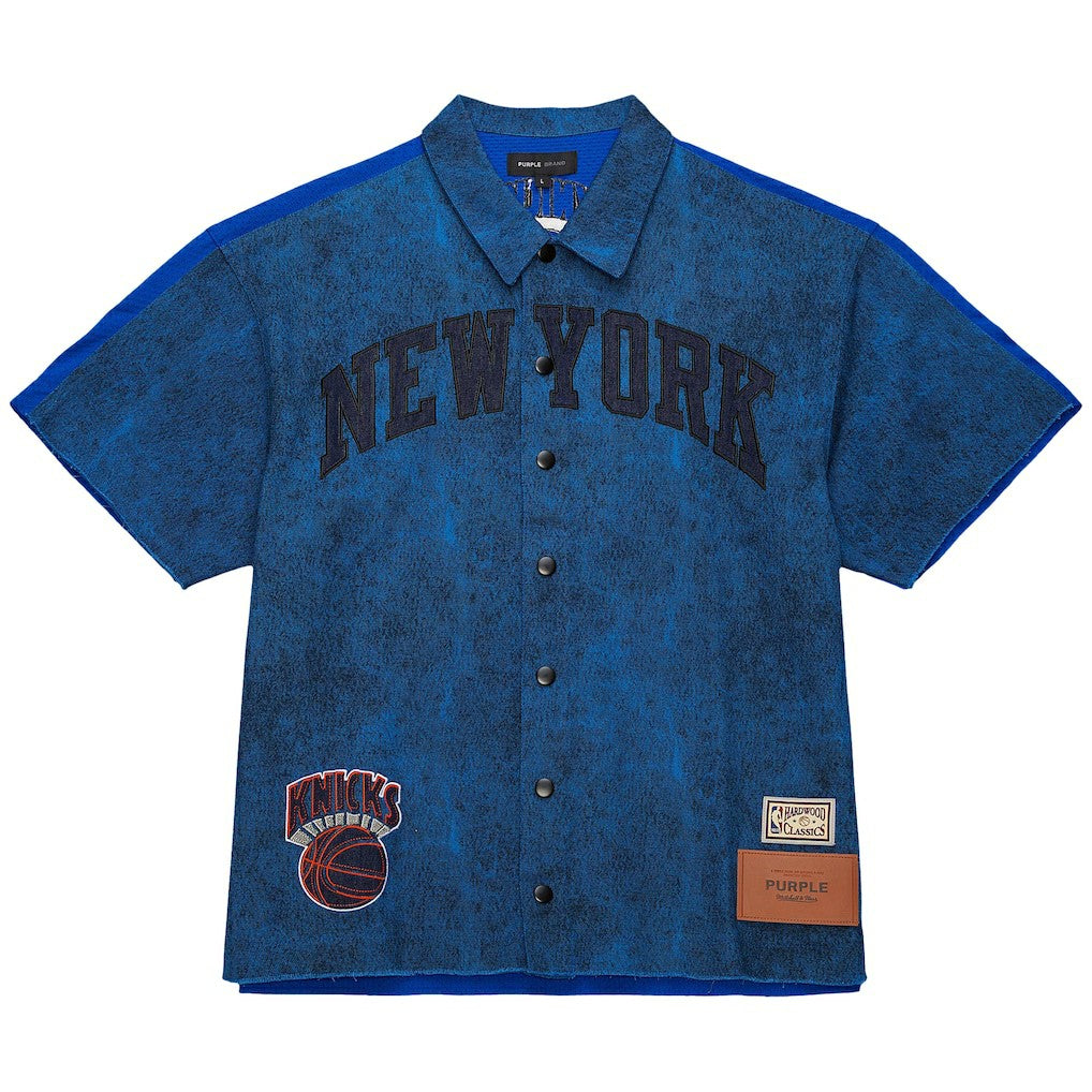 New York Knicks x Purple Brand Button-Up Shooting Shirt Online