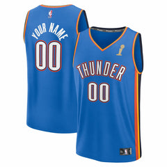 Oklahoma City Thunder 2025 NBA Finals Champions Fast Break Replica Custom Jersey On Sale