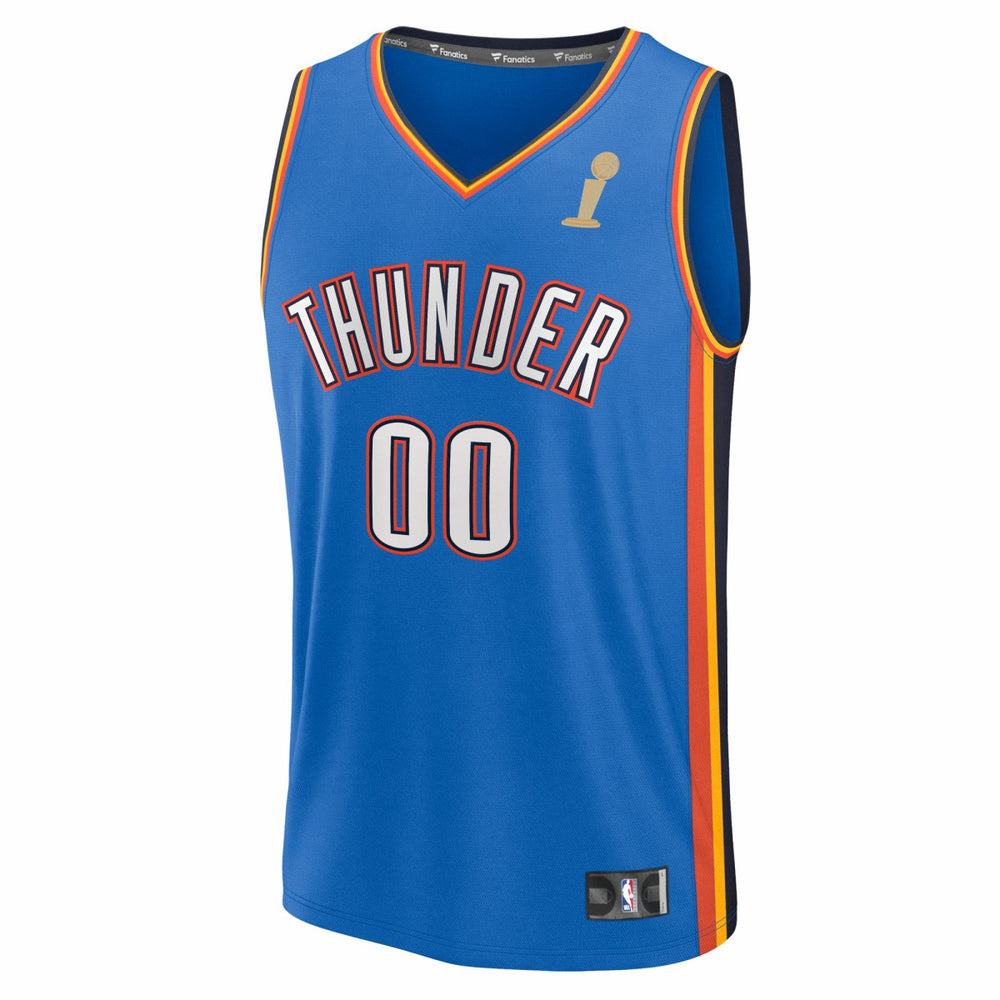 Oklahoma City Thunder 2025 NBA Finals Champions Fast Break Replica Custom Jersey On Sale