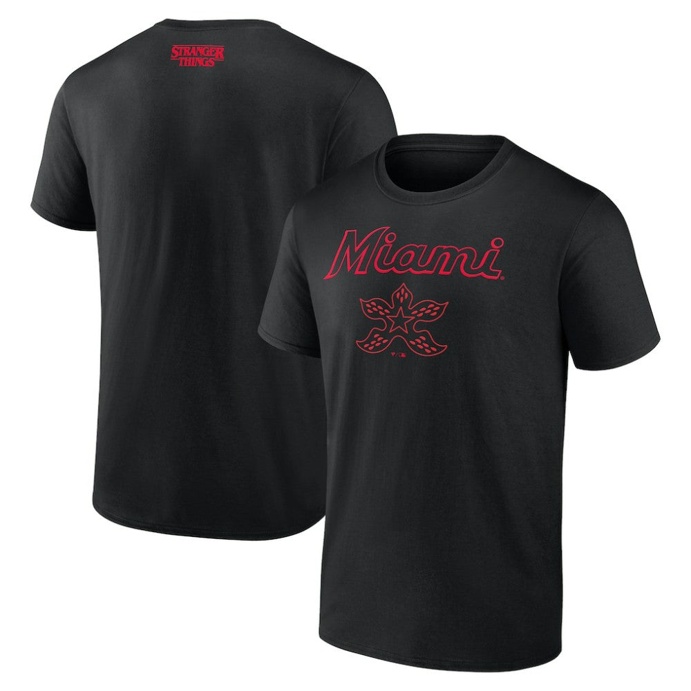 Miami Marlins Stranger Things Demogorgan T-Shirt | MLB For sale
