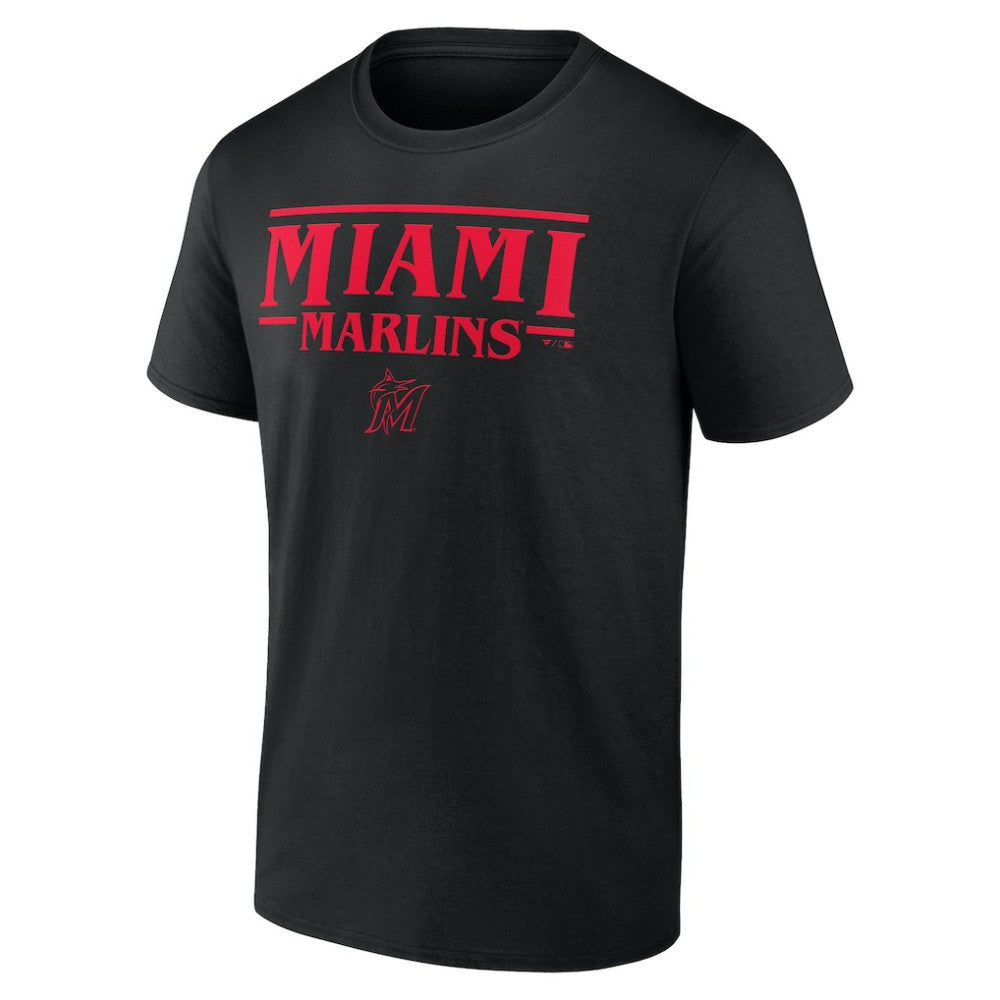Miami Marlins Stranger Things Logo Lockup T-Shirt | MLB Near me