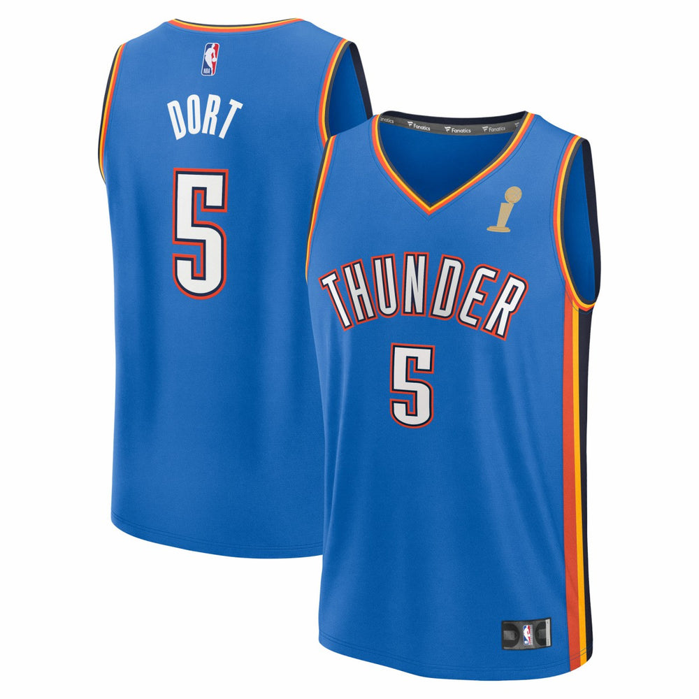 Luguentz Dort Oklahoma City Thunder 2025 NBA Finals Champions Fast Break Replica Player Jersey Discount