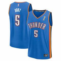 Luguentz Dort Oklahoma City Thunder 2025 NBA Finals Champions Fast Break Replica Player Jersey Discount