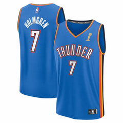 Chet Holmgren Oklahoma City Thunder 2025 NBA Finals Champions Fast Break Replica Player Jersey For Sale