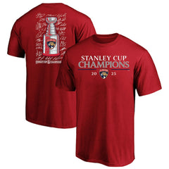 Florida Panthers Fanatics 2025 Stanley Cup Champions Big & Tall Roster T-Shirt On Sale