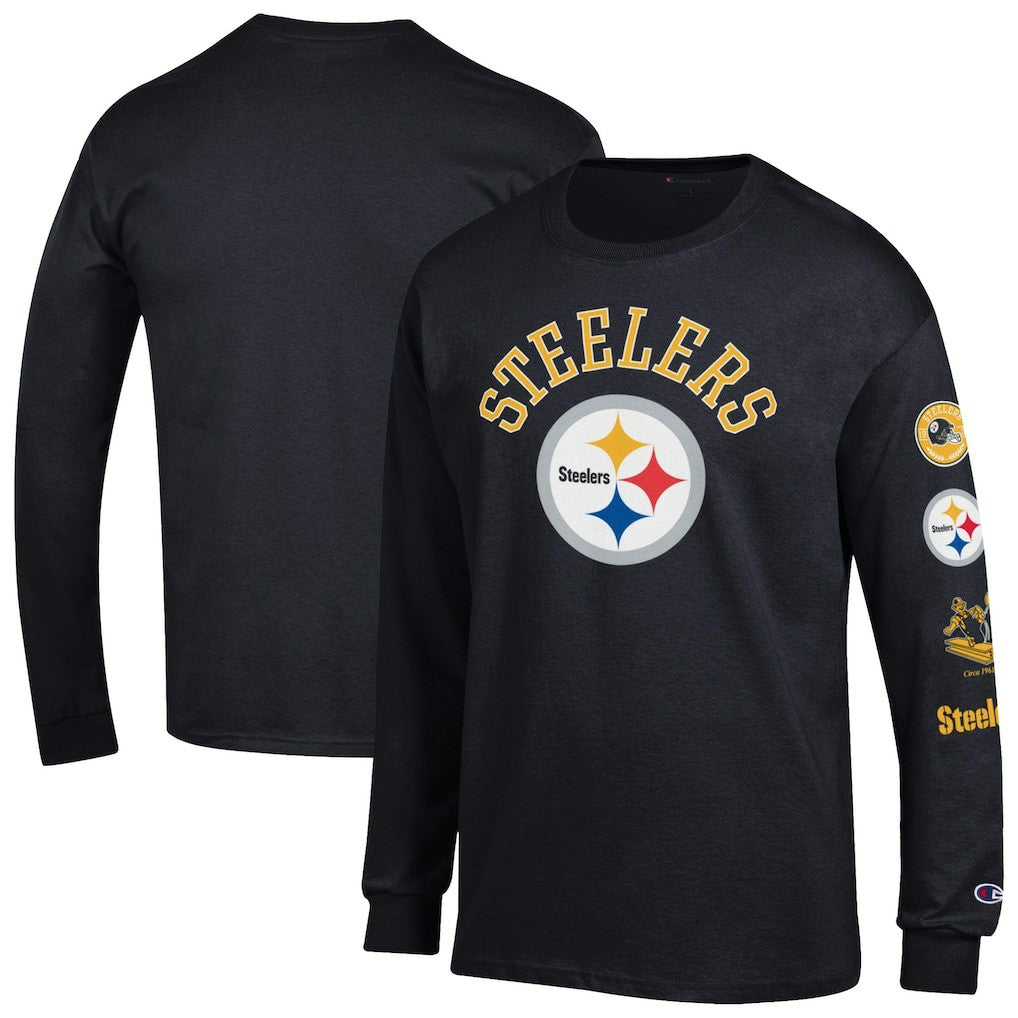 Pittsburgh Steelers Champion Seal Long Sleeve T-Shirt