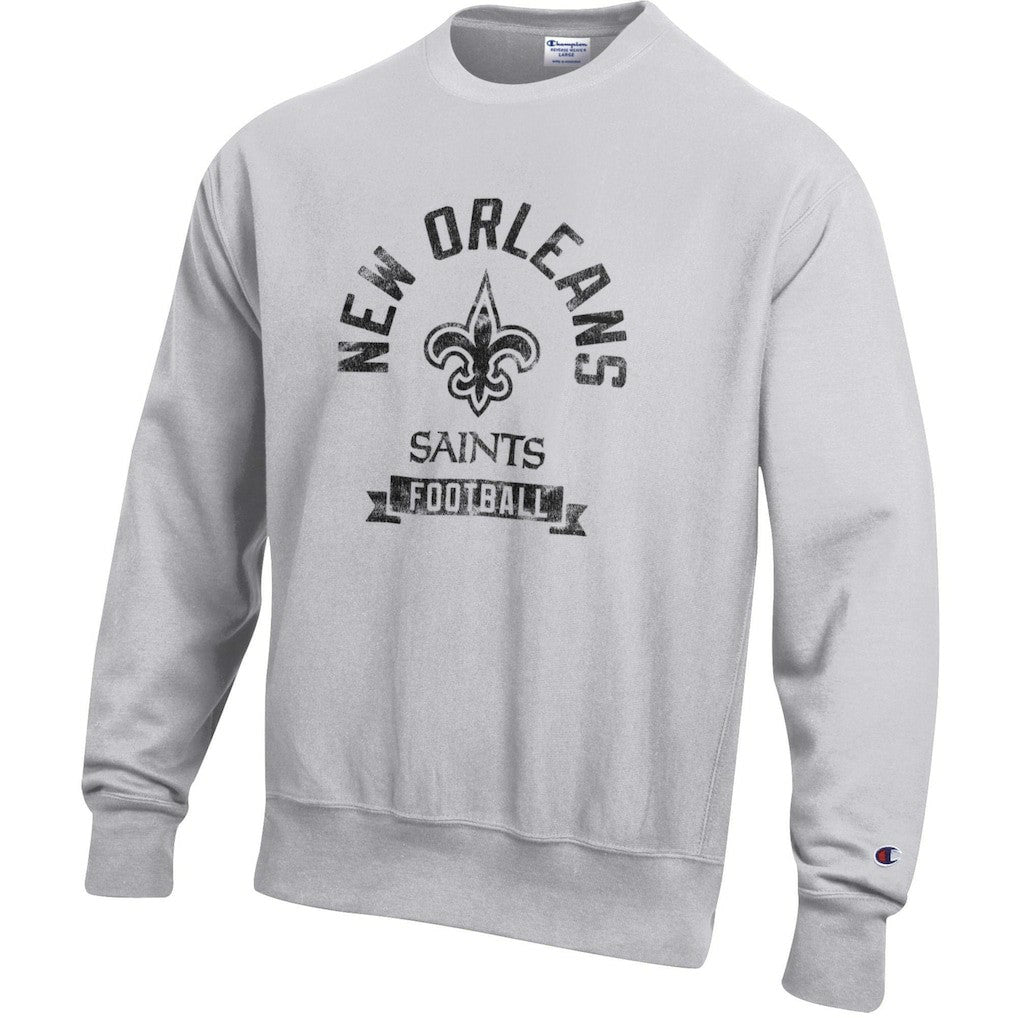 New Orleans Saints Champion Reverse Weave Fleece Pullover Sweatshirt