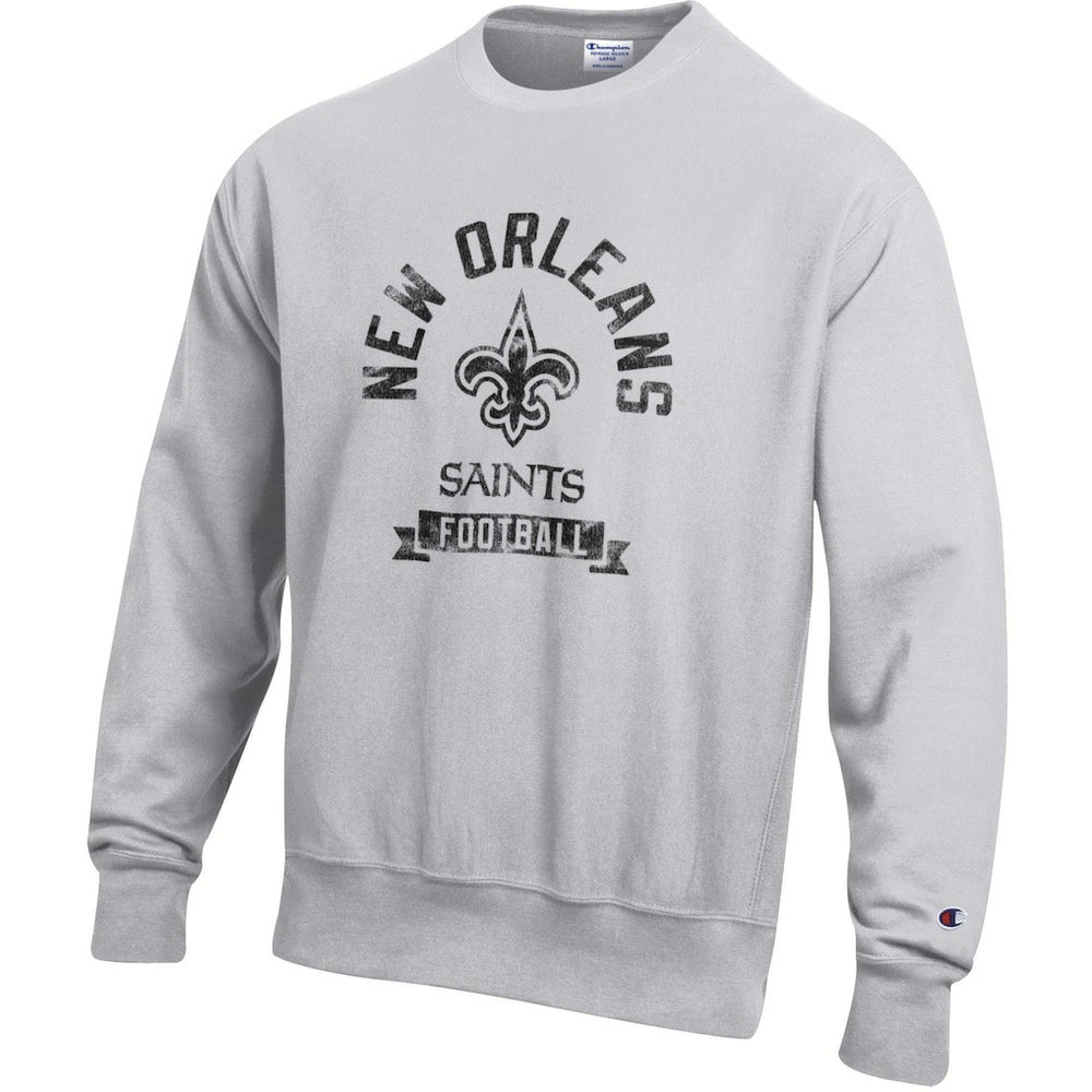 New Orleans Saints Champion Reverse Weave Fleece Pullover Sweatshirt