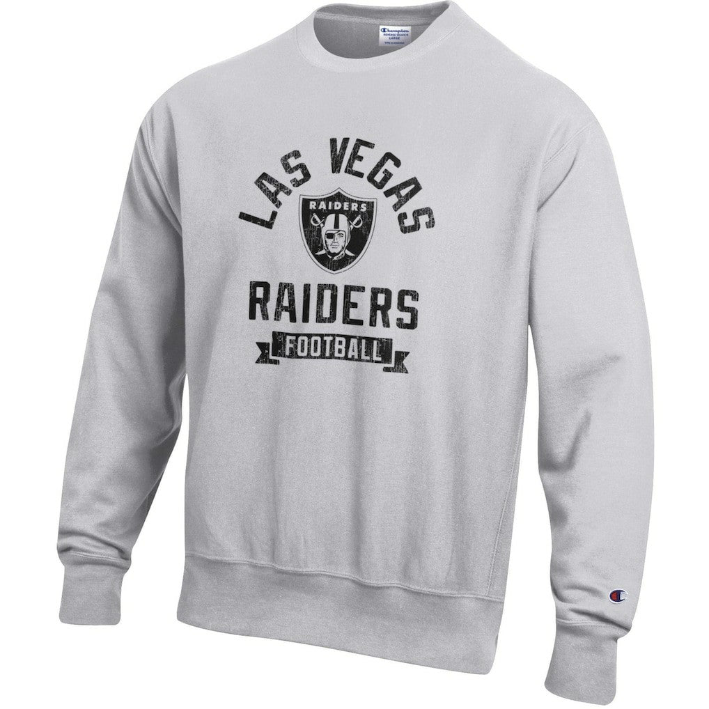 Las Vegas Raiders Champion Reverse Weave Fleece Pullover Sweatshirt