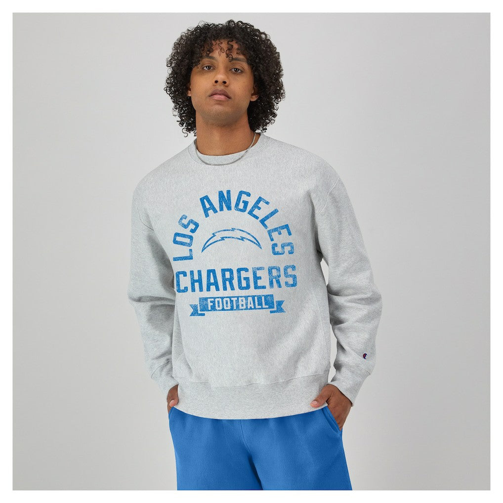 Los Angeles Chargers Champion Reverse Weave Fleece Pullover Sweatshirt