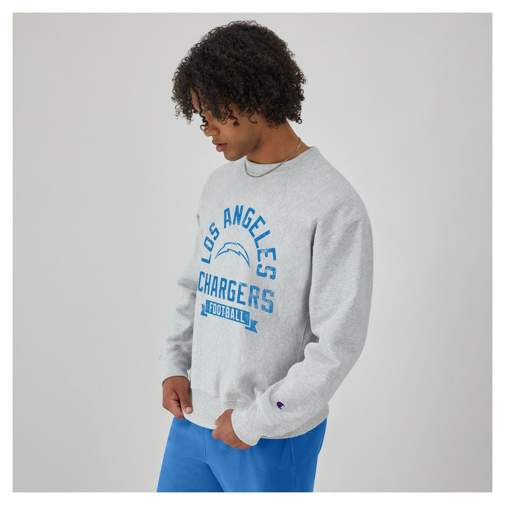 Los Angeles Chargers Champion Reverse Weave Fleece Pullover Sweatshirt