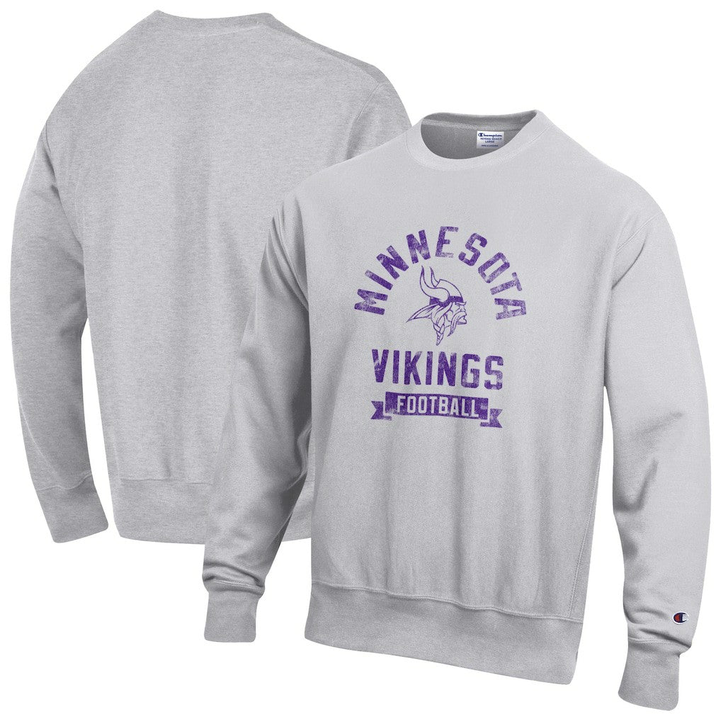 Minnesota Vikings Champion Reverse Weave Fleece Pullover Sweatshirt