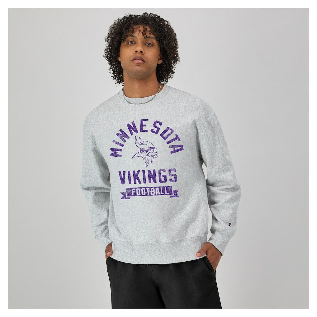 Minnesota Vikings Champion Reverse Weave Fleece Pullover Sweatshirt