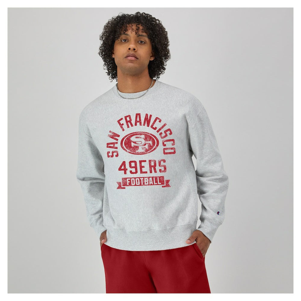 San Francisco 49ers Champion Reverse Weave Fleece Pullover Sweatshirt