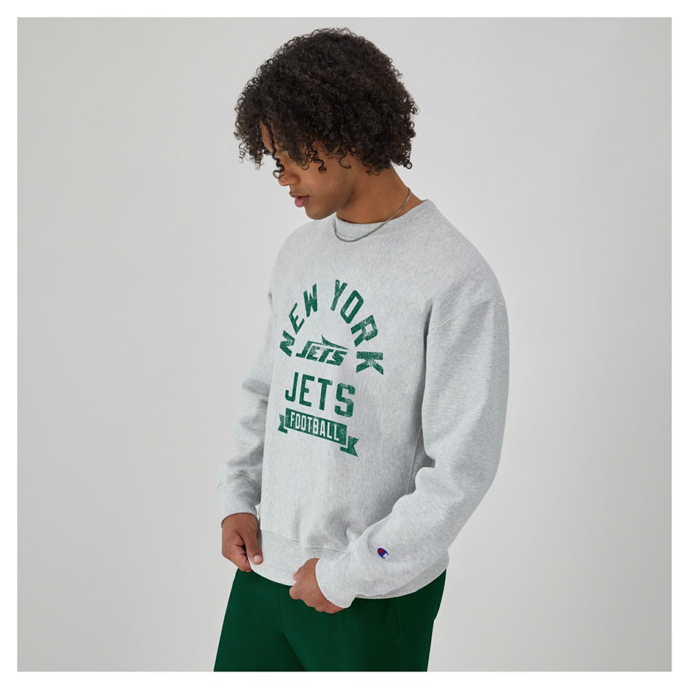 New York Jets Champion Reverse Weave Fleece Pullover Sweatshirt