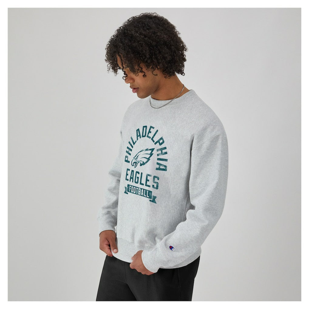 Philadelphia Eagles Champion Reverse Weave Fleece Pullover Sweatshirt