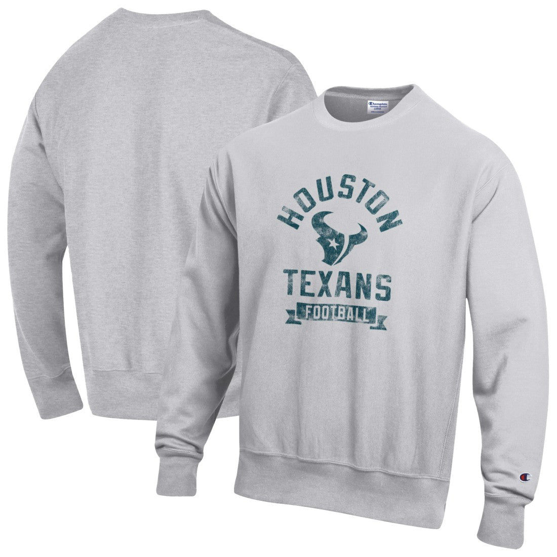 Houston Texans Champion Reverse Weave Fleece Pullover Sweatshirt
