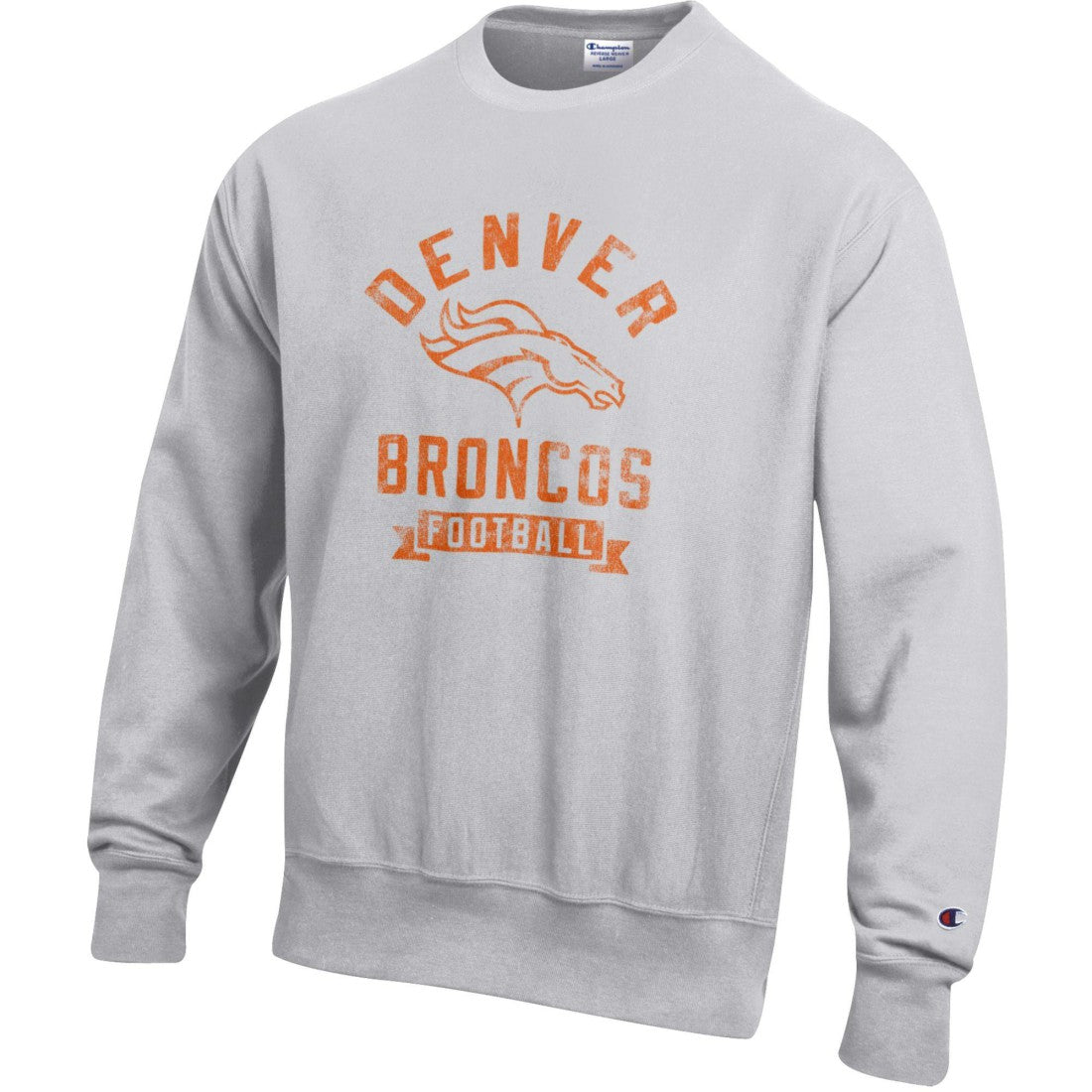Denver Broncos Champion Reverse Weave Fleece Pullover Sweatshirt