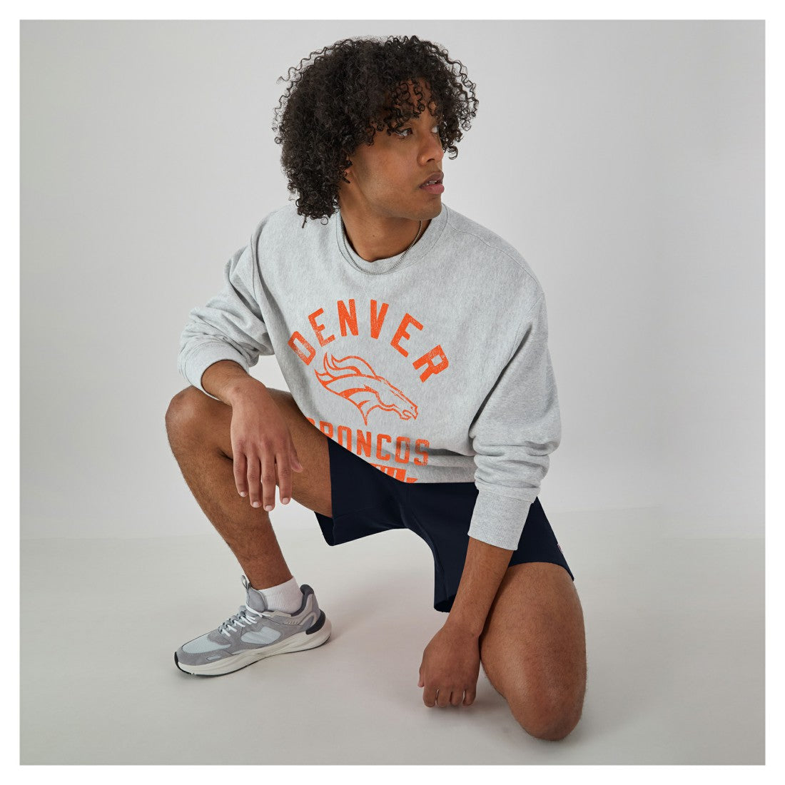 Denver Broncos Champion Reverse Weave Fleece Pullover Sweatshirt