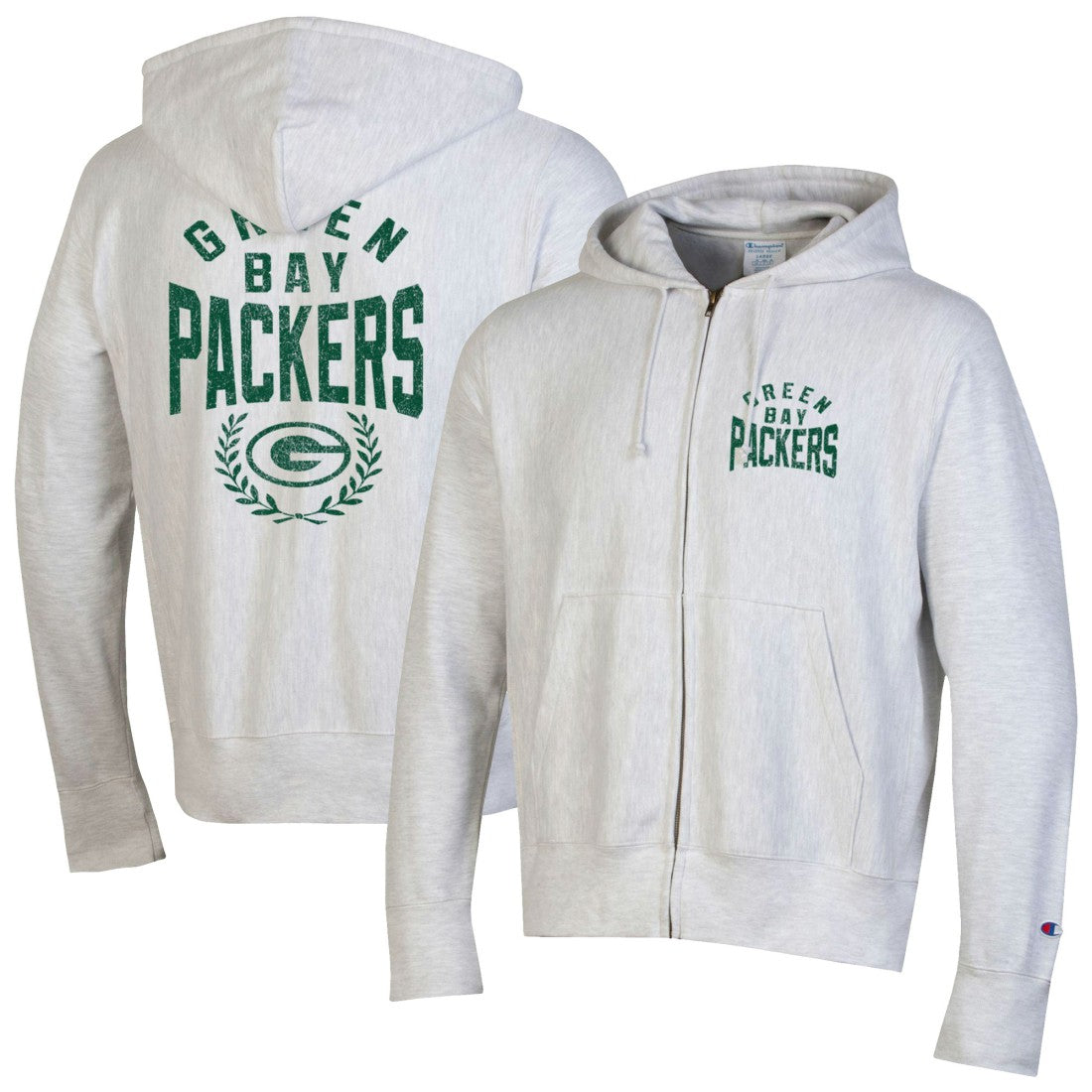 Green Bay Packers Champion Reverse Weave Full-Zip Hoodie