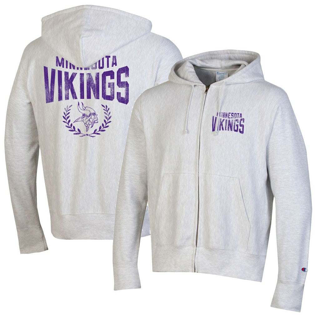 Minnesota Vikings Champion Reverse Weave Full-Zip Hoodie