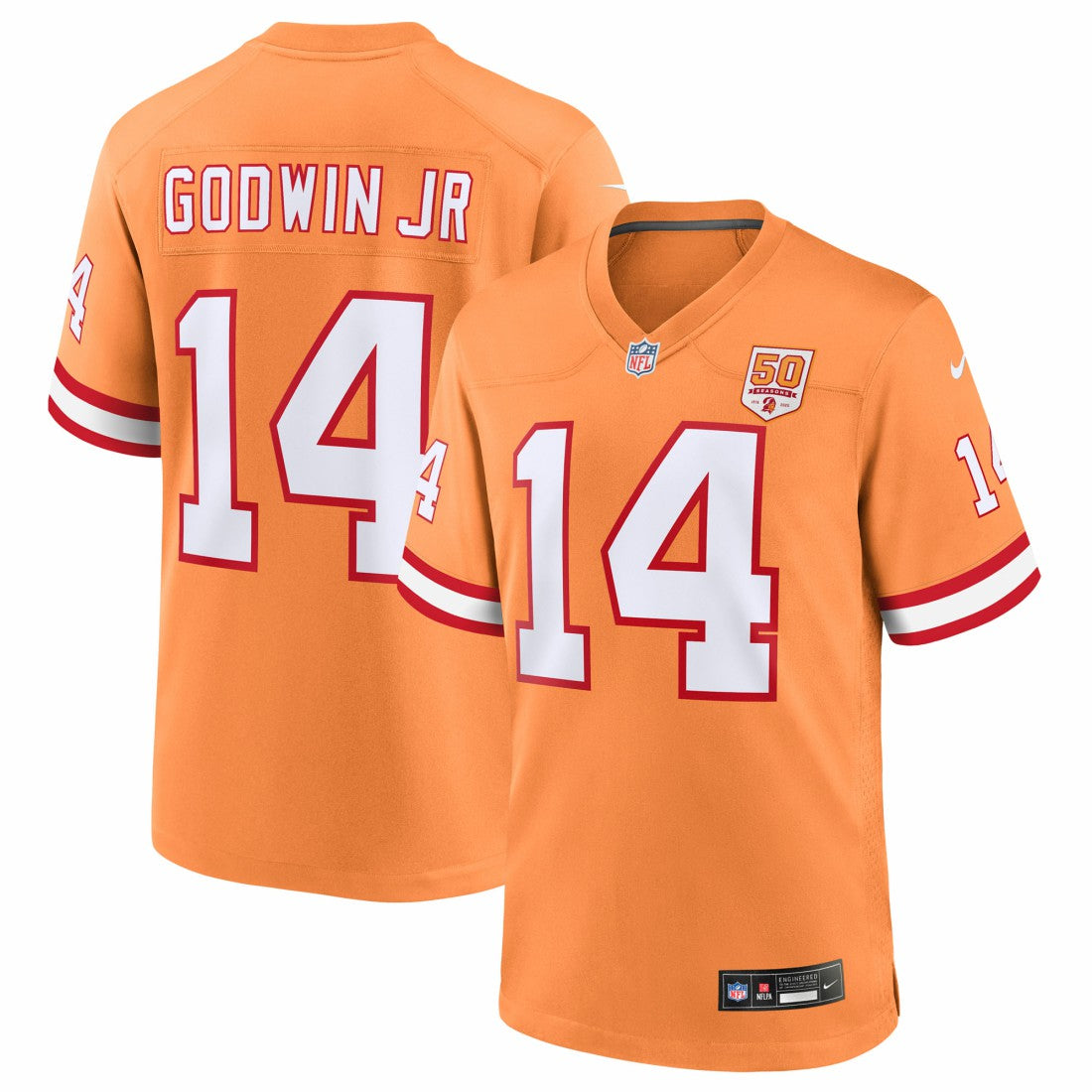 Tampa Bay Buccaneers Nike Chris Godwin Jr.  50th Season Game Jersey