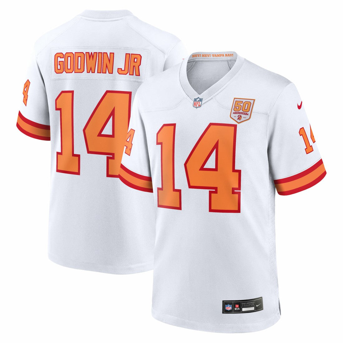 Tampa Bay Buccaneers Nike Chris Godwin Jr. '76  50th Season Game Jersey