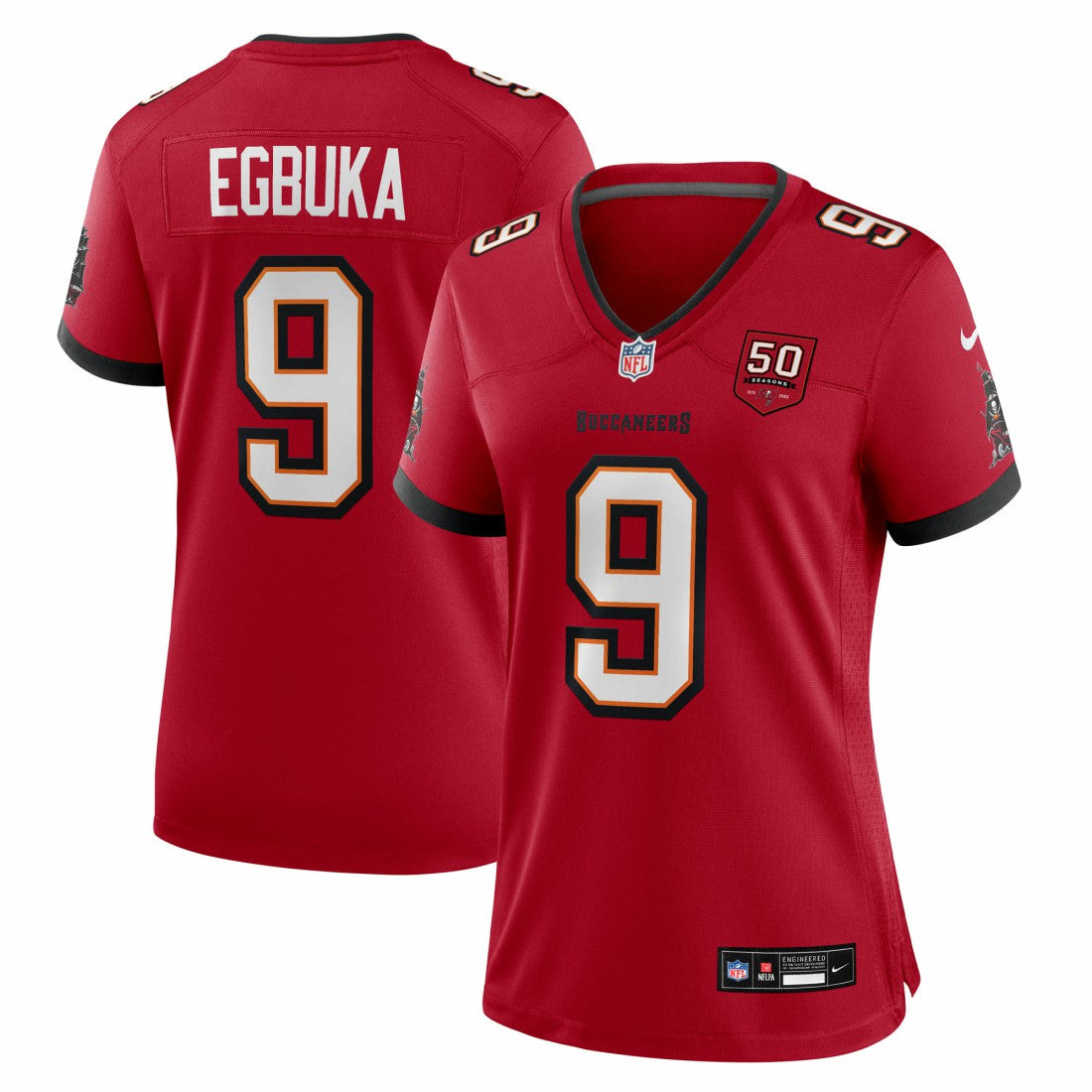 Tampa Bay Buccaneers Nike Emeka Egbuka  Women's 50th Season Team Game Jersey