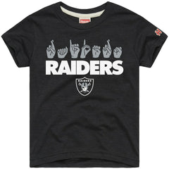 Las Vegas Raiders  Homage Youth Love Sign x ASL 2.0 Tri-Blend T-Shirt
