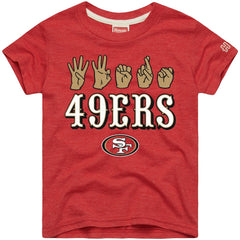 San Francisco 49ers  Homage Youth Love Sign x ASL 2.0 Tri-Blend T-Shirt