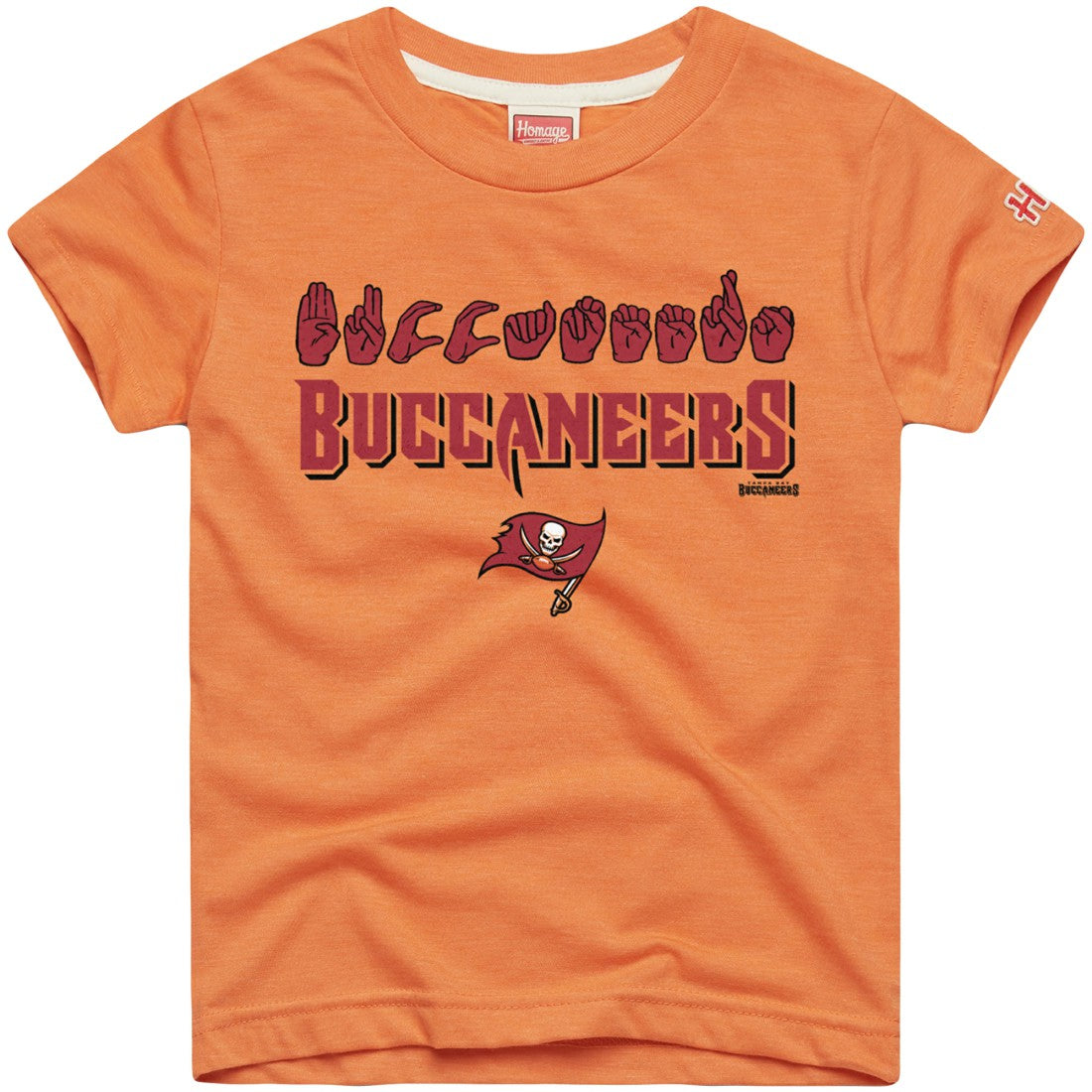 Tampa Bay Buccaneers  Homage Youth Love Sign x ASL 2.0 Tri-Blend T-Shirt