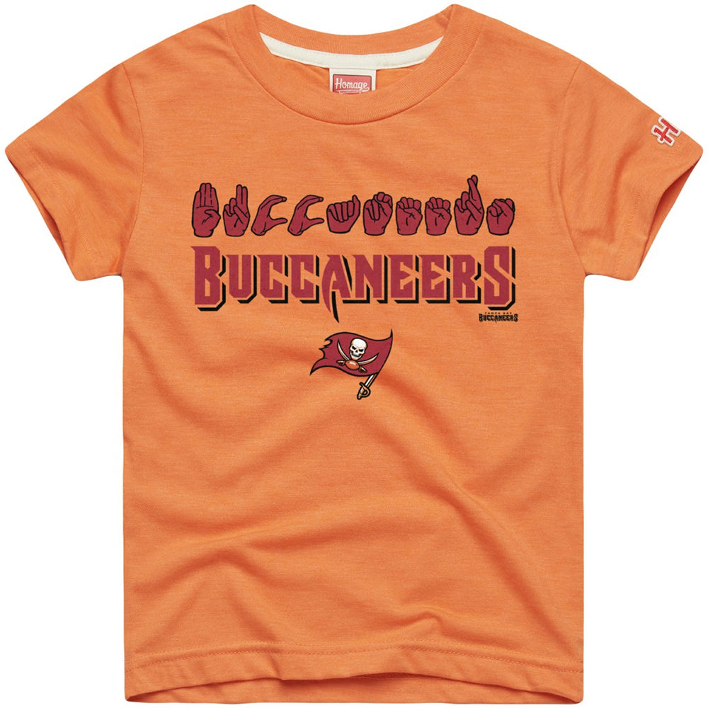 Tampa Bay Buccaneers  Homage Youth Love Sign x ASL 2.0 Tri-Blend T-Shirt