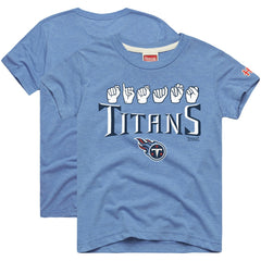 Tennessee Titans  Homage Youth Love Sign x ASL 2.0 Tri-Blend T-Shirt