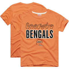 Cincinnati Bengals  Homage Youth Love Sign x ASL 2.0 Tri-Blend T-Shirt