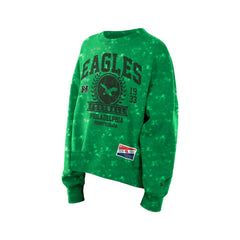 Philadelphia Eagles New Era Women's Throwback Oversized Boxy Sweatshirt