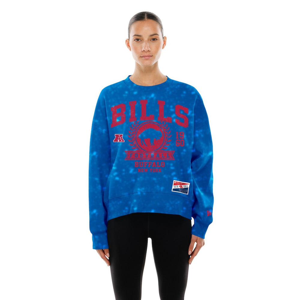 Buffalo Bills New Era Women's Throwback Oversized Boxy Sweatshirt