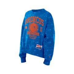 Denver Broncos New Era Women's Throwback Oversized Boxy Sweatshirt