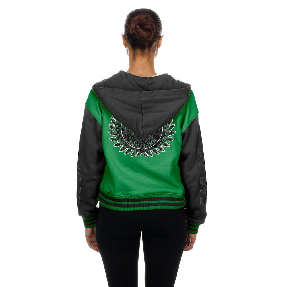 Philadelphia Eagles New Era Women's Throwback Full-Snap Hooded Jacket