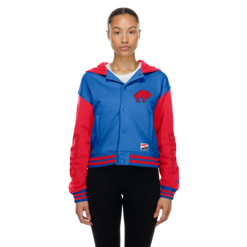 Buffalo Bills New Era Women's Throwback Full-Snap Hooded Jacket