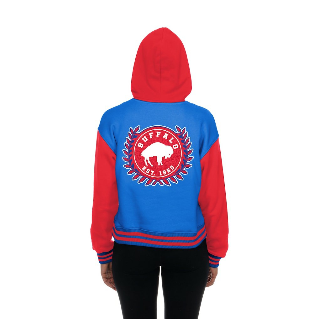 Buffalo Bills New Era Women's Throwback Full-Snap Hooded Jacket