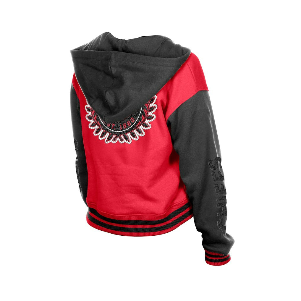 Kansas City Chiefs New Era Women's Throwback Full-Snap Hooded Jacket