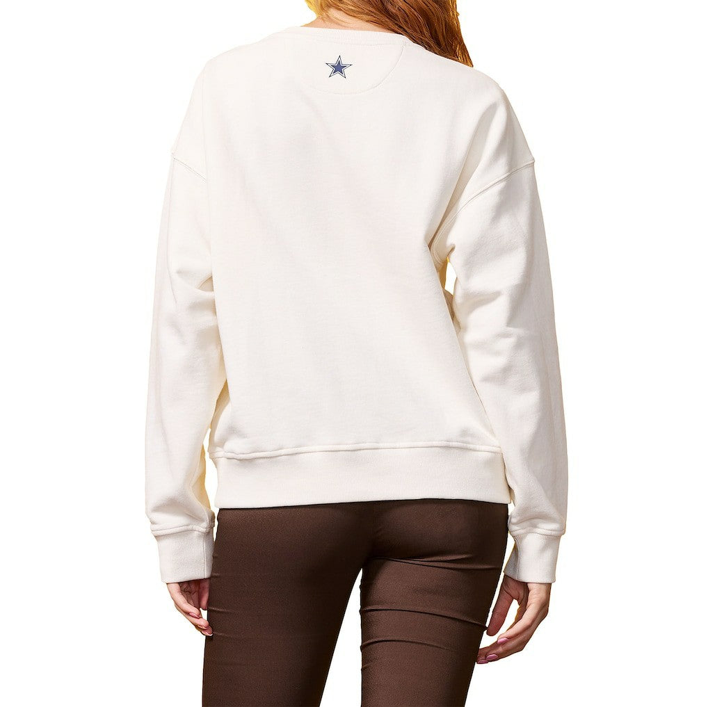 Dallas Cowboys  Terez Women's Gems Fleece Crewneck Sweatshirt