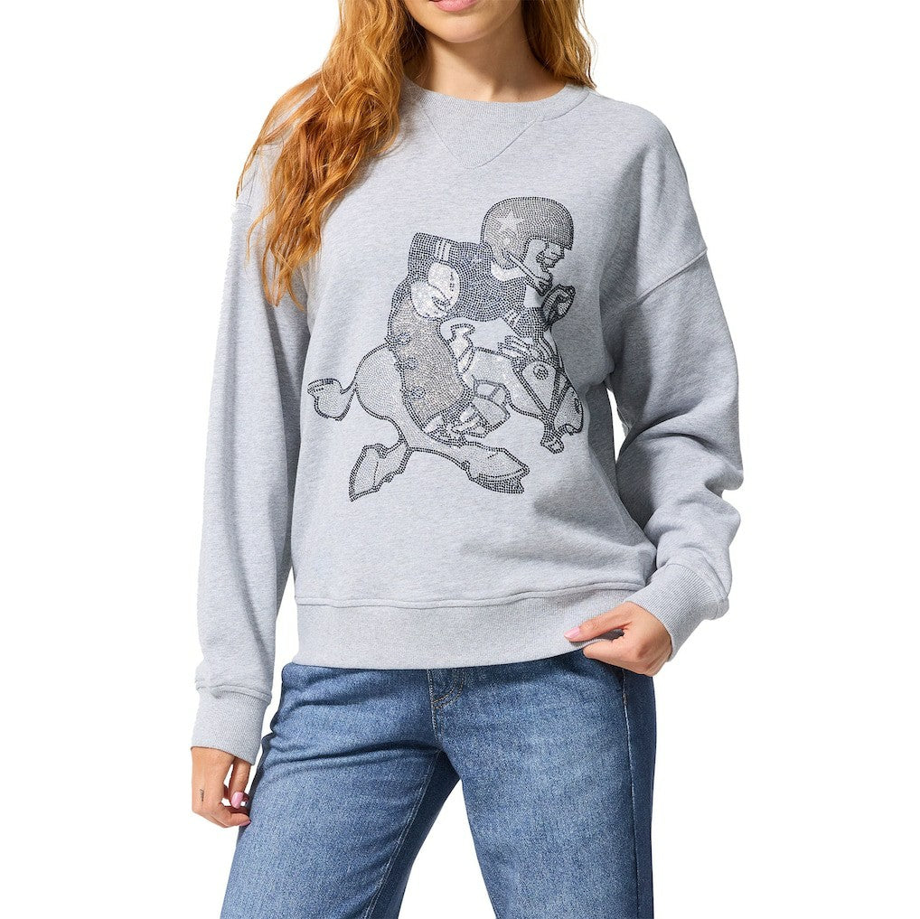 Dallas Cowboys  Terez Women's Retro Gems Fleece Crewneck Sweatshirt