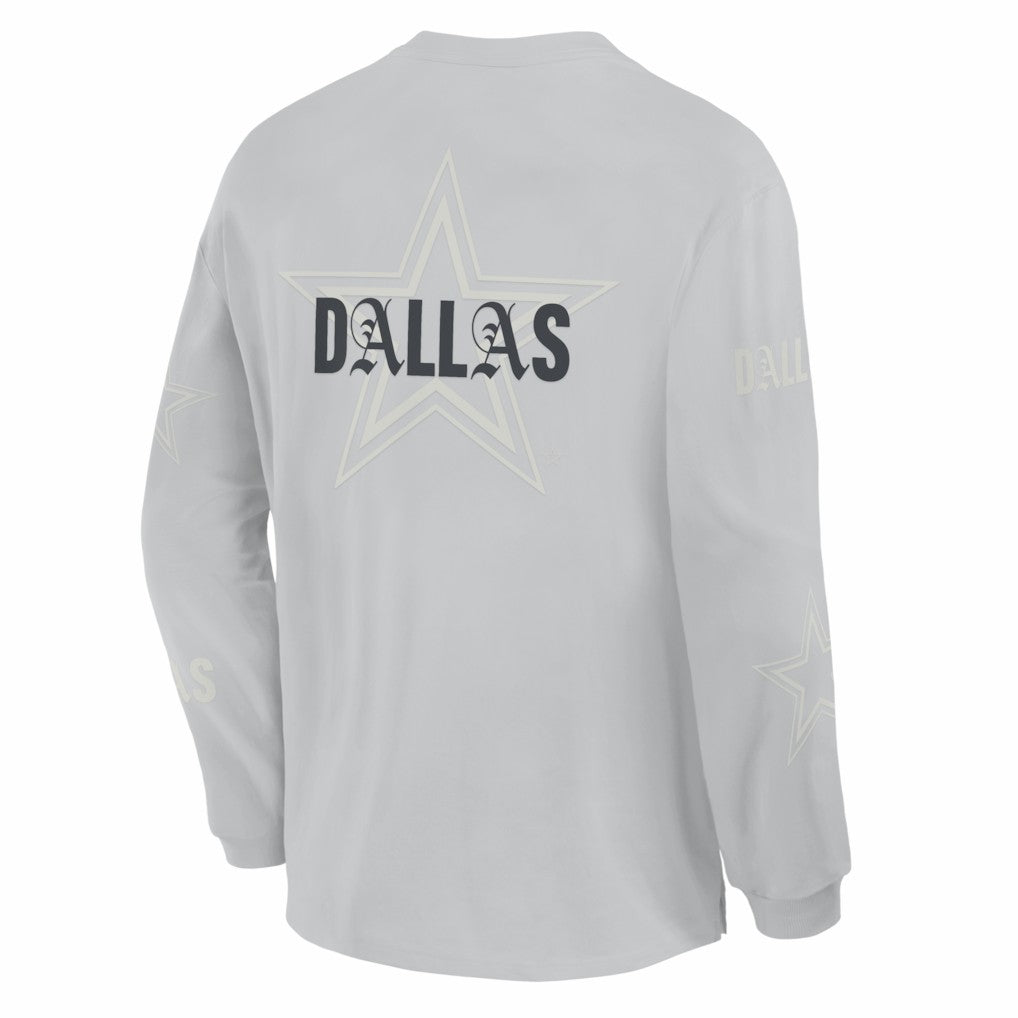 Dallas Cowboys Fanatics Oversized Type Play Long Sleeve T-Shirt