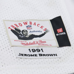 Philadelphia Eagles Mitchell & Ness Jerome Brown  1991 Authentic Throwback Retired Player Jersey