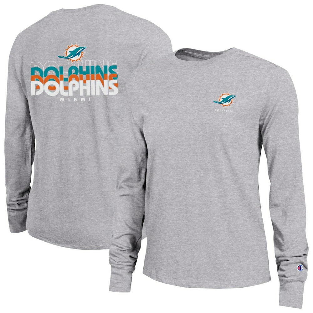 Miami Dolphins Champion Women's Core Long-Sleeve T-Shirt