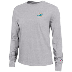 Miami Dolphins Champion Women's Core Long-Sleeve T-Shirt