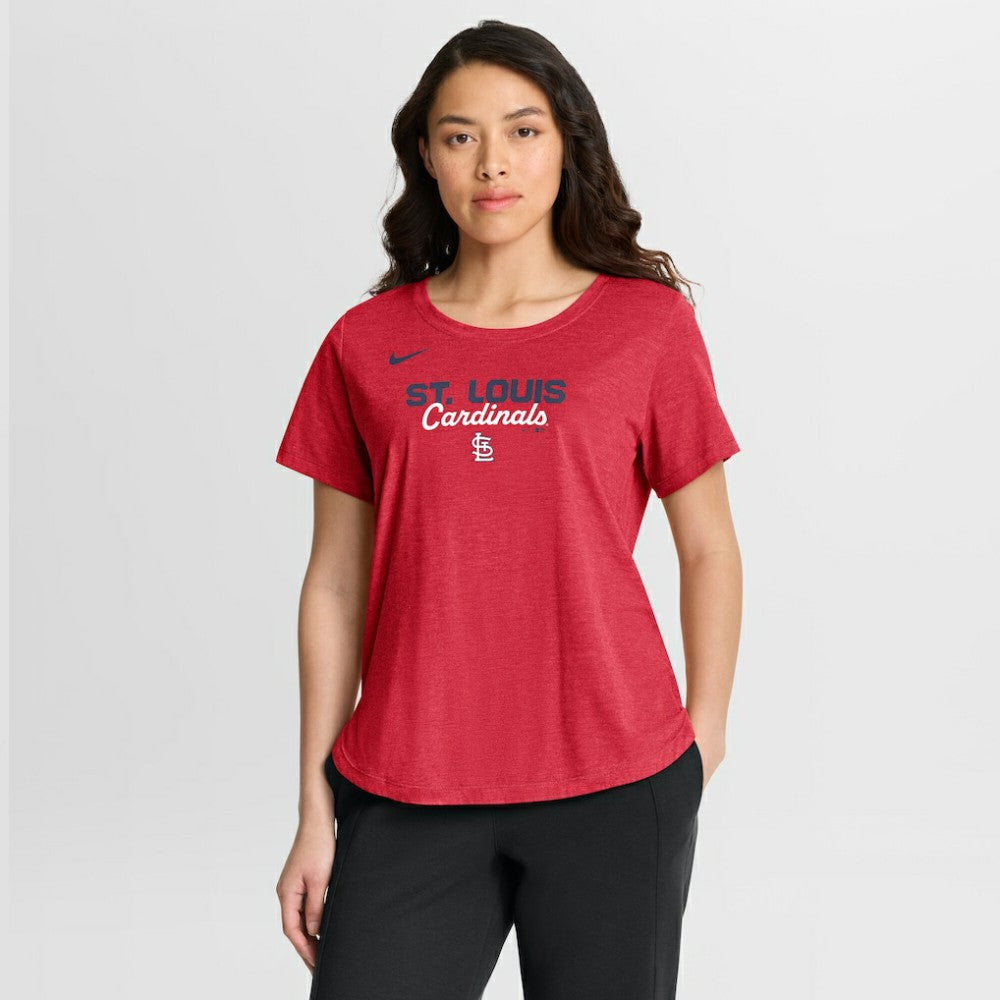 St. Louis Cardinals Nike Women's Arched Tri-Blend T-Shirt | MLB Online
